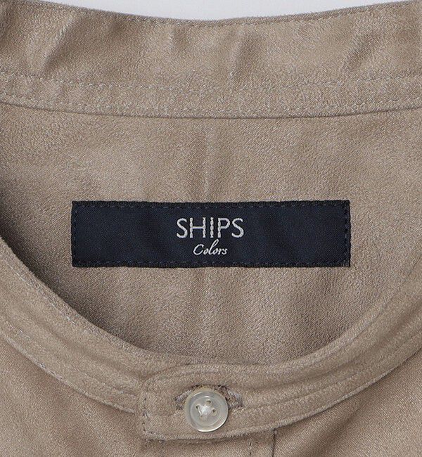 SHIPS Colors 「SHIPS Colors: ポリエステル フェイクスエード バンドカラー シャツ」|シャツ・ブラウス|