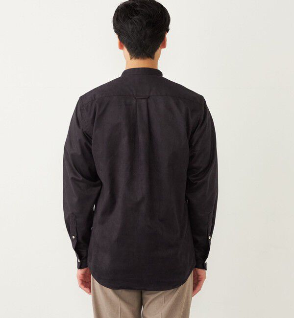 SHIPS Colors 「SHIPS Colors: ポリエステル フェイクスエード バンドカラー シャツ」|シャツ・ブラウス|