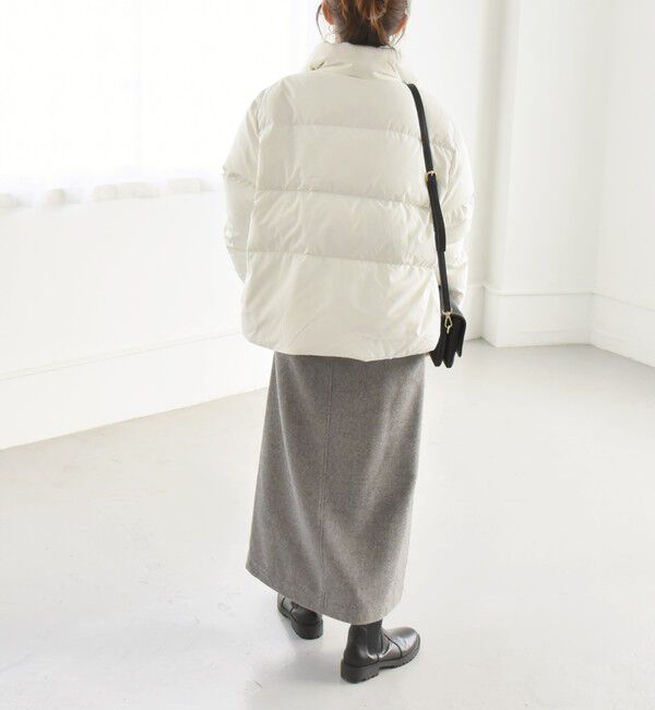 quaranciel「quaranciel: スタンドカラー フレア ダウン コート」|ダウン|