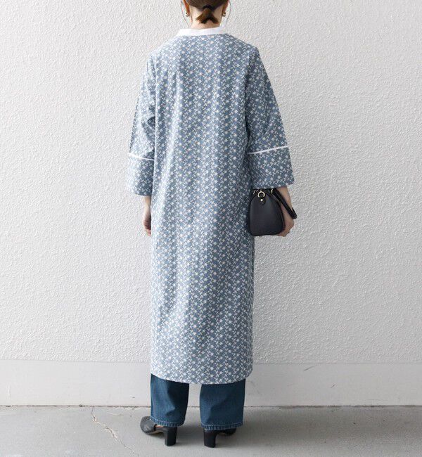 SHIPS any「SHIPS any:〈洗濯機可能〉エンブロイダリー シャンブレー レースアップ ワンピース」|ワンピース|