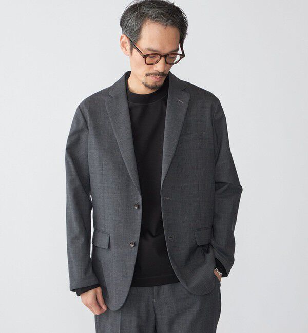 SHIPS「SHIPS:〈セットアップ対応〉TW ストレッチ ジャケット」|テーラードジャケット|ダークグレー