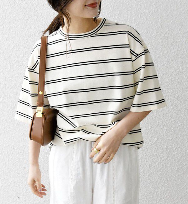 SHIPS any「【SHIPS any別注】sports wear: レトロ カラー ボーダー Tシャツ◇」|Tシャツ・カットソー|ホワイト