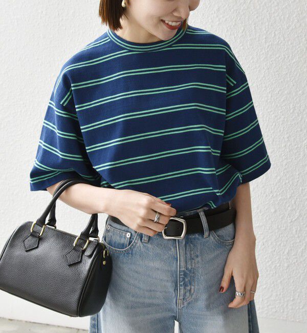 SHIPS any「【SHIPS any別注】sports wear: レトロ カラー ボーダー Tシャツ◇」|Tシャツ・カットソー|ブルー