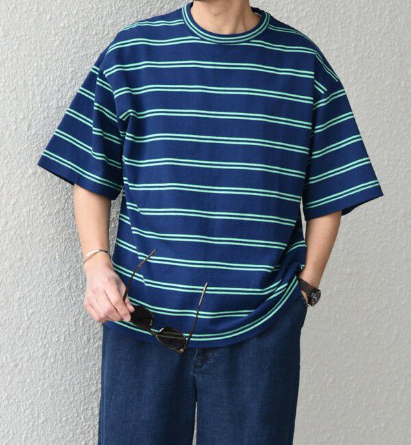 SHIPS any「【SHIPS any別注】sports wear: レトロ カラー ボーダー Tシャツ◇」|Tシャツ・カットソー|