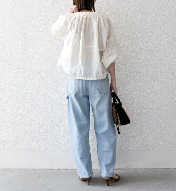 SHIPS any「SHIPS any:〈手洗い可能〉シアー ギャザー ドロスト ブルゾン」|ブルゾン・スタジャン|