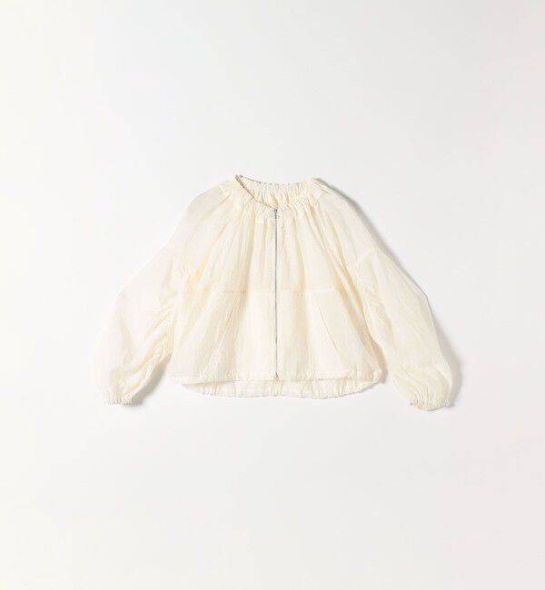 SHIPS any「SHIPS any:〈手洗い可能〉シアー ギャザー ドロスト ブルゾン」|ブルゾン・スタジャン|