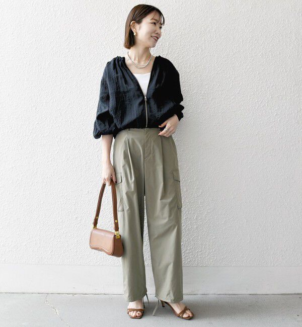 SHIPS any「SHIPS any:〈手洗い可能〉シアー ギャザー ドロスト ブルゾン」|ブルゾン・スタジャン|