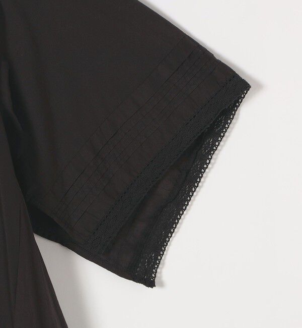 quaranciel「quaranciel:〈洗濯機可能〉コットン レース ライン スクエア ネック ブラウス」|シャツ・ブラウス|