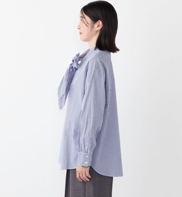 SHIPS Colors 「SHIPS Colors:〈手洗い可能〉コットン ボウタイ シャツ」|シャツ・ブラウス|