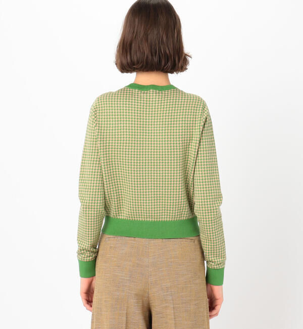 CABaN「コットンカシミヤ ギンガムチェックカーディガン」|カーディガン|