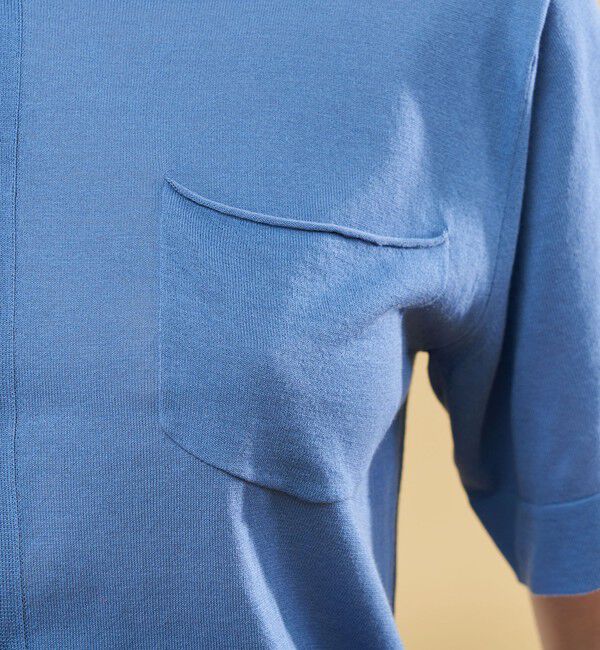 GALERIE VIE「クレープコットンカラーコンビ シャツカーディガン」|ニット・セーター|