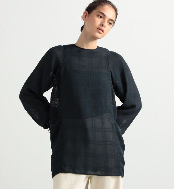 BACCA「レノウェーブ ブロックチェックチュニックワンピース」|ワンピース|