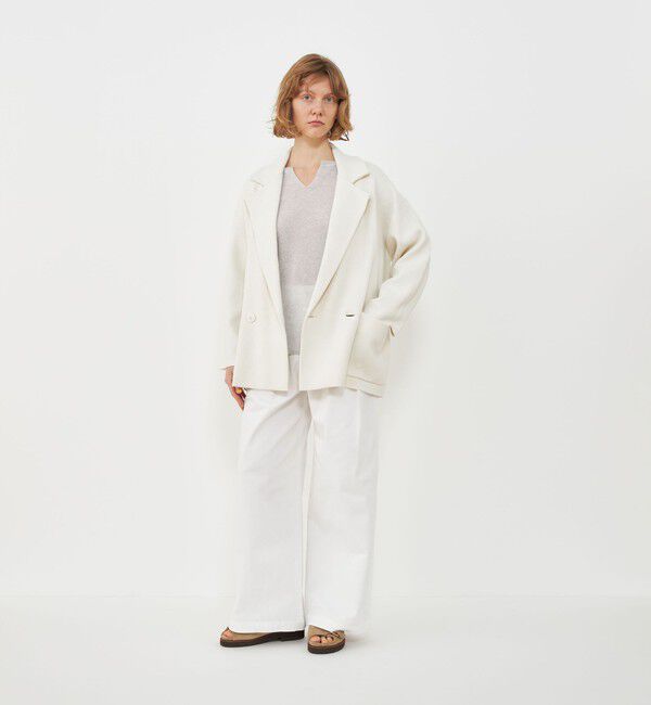 GALERIE VIE「コットンカシミヤスムース ダブルブレストジャケット」|テーラードジャケット|