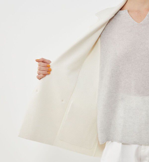 GALERIE VIE「コットンカシミヤスムース ダブルブレストジャケット」|テーラードジャケット|
