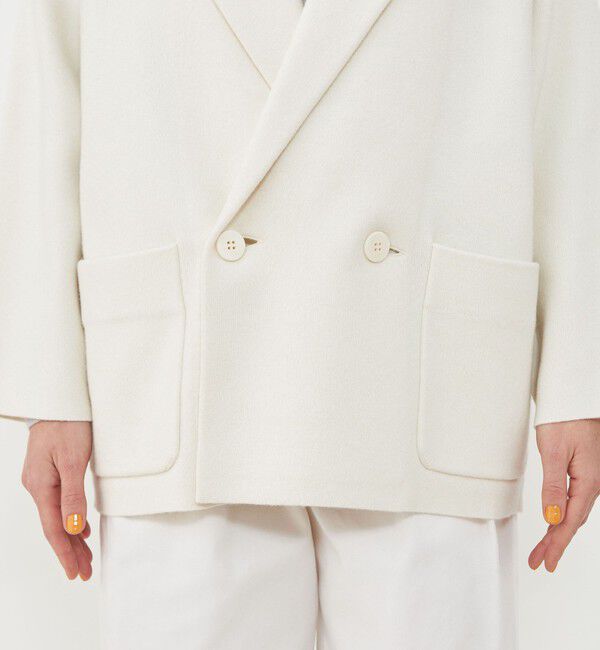 GALERIE VIE「コットンカシミヤスムース ダブルブレストジャケット」|テーラードジャケット|
