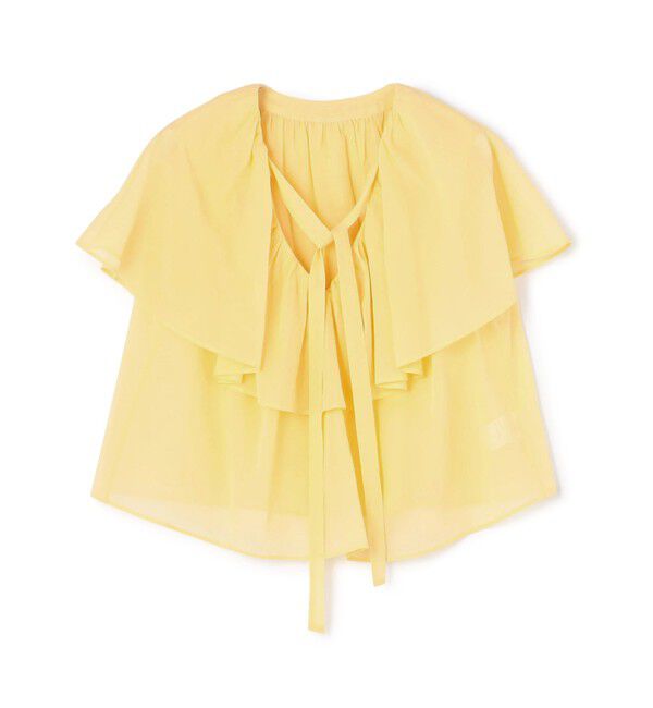 TOMORROWLAND collection「ルコットンオーガンジー カスケードラッフルカラーブラウス」|シャツ・ブラウス|