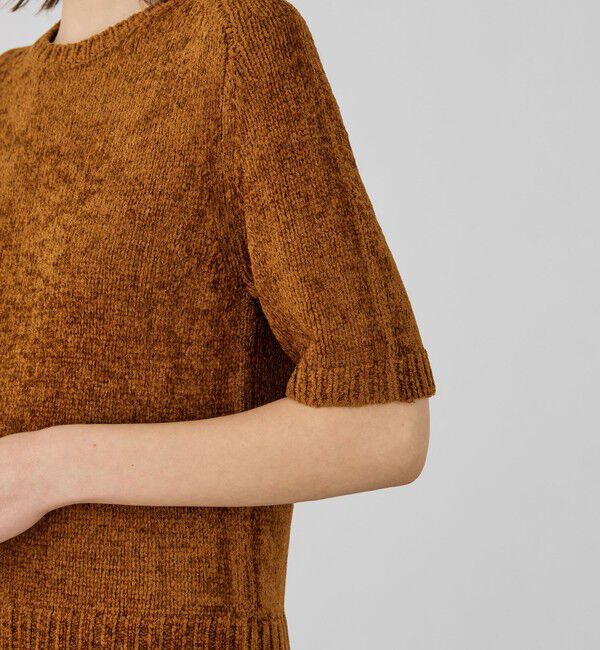 DES PRES「エアーシェニール ハーフスリーブプルオーバー」|ニット・セーター|