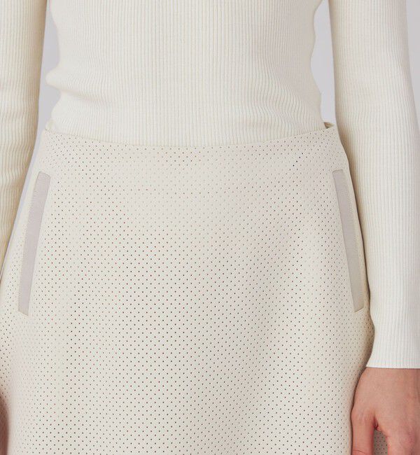 Ballsey「パンチングトリプルクロス トラペーズスカート」|台形|