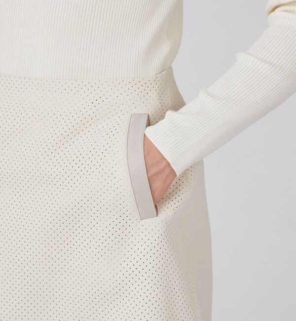 Ballsey「パンチングトリプルクロス トラペーズスカート」|台形|