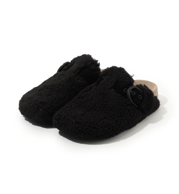 JAMES PERSE「ポリエステルボア クロッグ SWLSH8278」|サンダル|19 ブラック