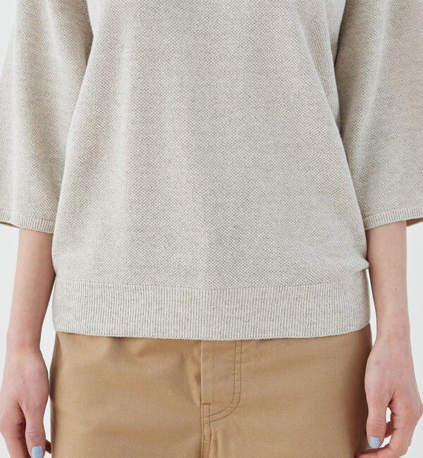 GALERIE VIE「ドライカノコ  ハーフスリーブ クルーネック プルオーバー」|ニット・セーター|