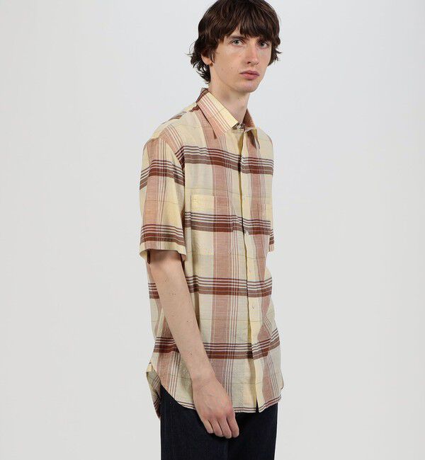 TOMORROWLAND MENS「コットンシルク マドラスチェック ハーフスリーブシャツ」|シャツ・ブラウス|