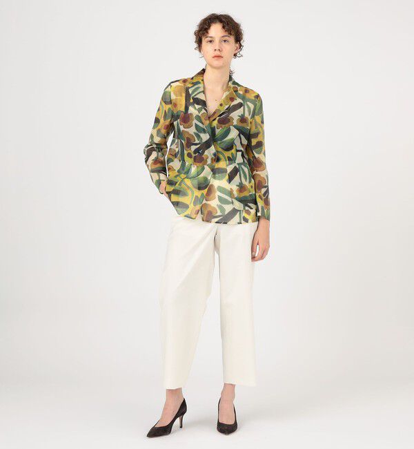 TOMORROWLAND collection「サンフラワープリント シースルージャケット」|テーラードジャケット|