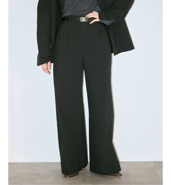  「STRIPED QUILTED パンツ」|その他|ブラック