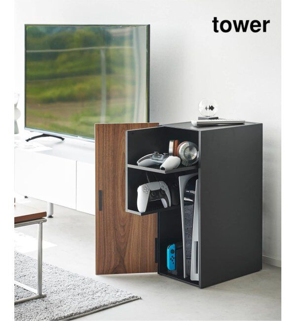 journal standard Furniture「《WEB限定》【tower/タワー】ゲーム機収納ラック」|その他|ブラック
