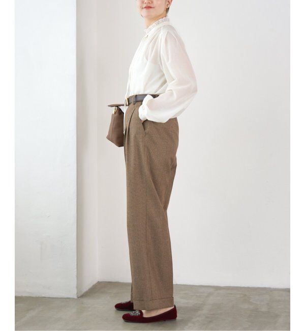 IENA「フリルネックブラウス」|シャツ・ブラウス|