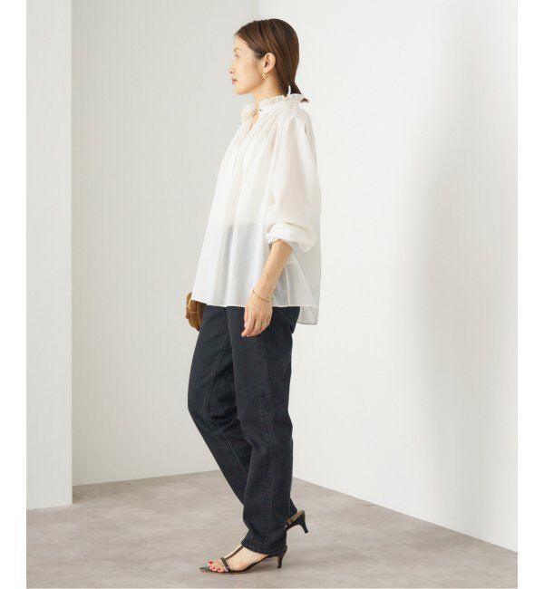 IENA「フリルネックブラウス」|シャツ・ブラウス|