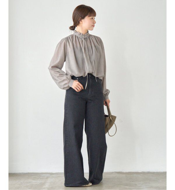 IENA「フリルネックブラウス」|シャツ・ブラウス|