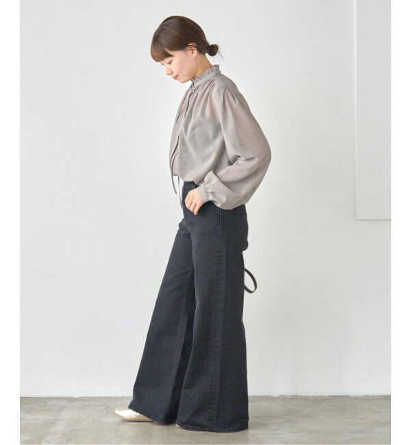 IENA「フリルネックブラウス」|シャツ・ブラウス|