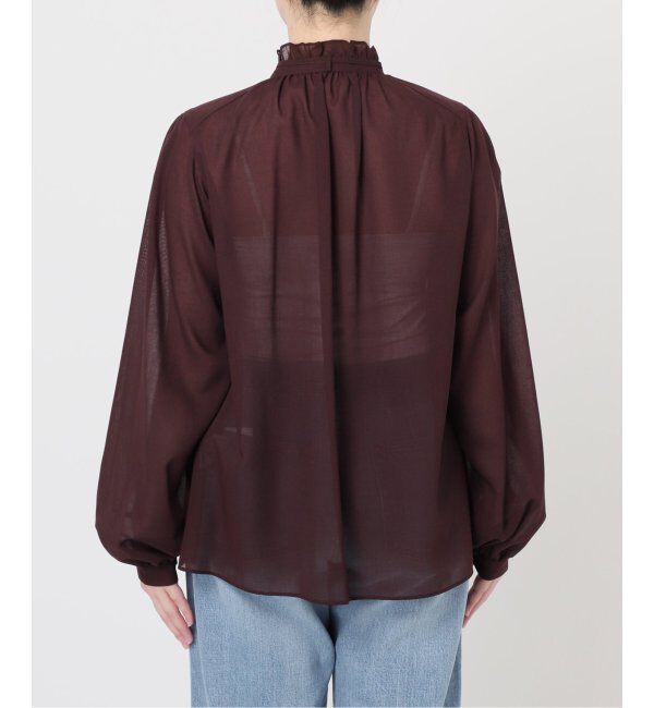 IENA「フリルネックブラウス」|シャツ・ブラウス|