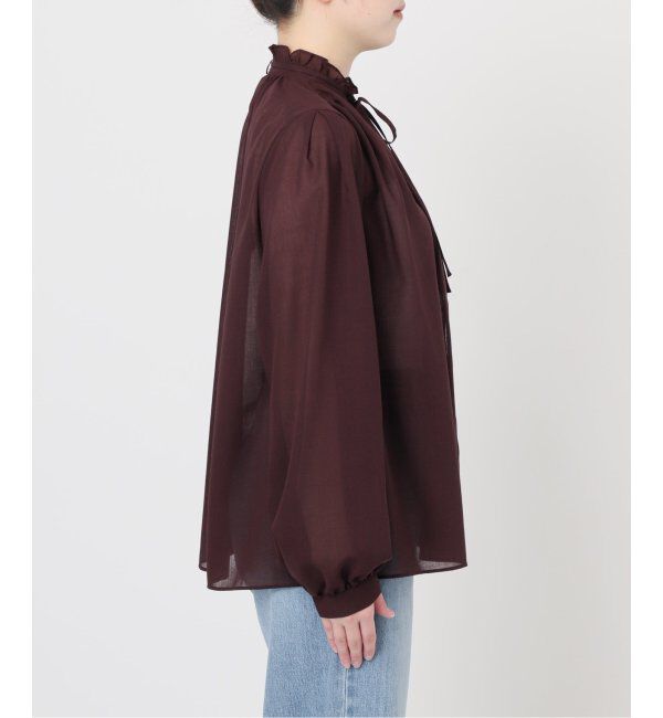 IENA「フリルネックブラウス」|シャツ・ブラウス|