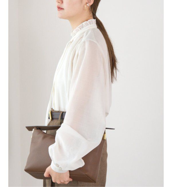 IENA「フリルネックブラウス」|シャツ・ブラウス|