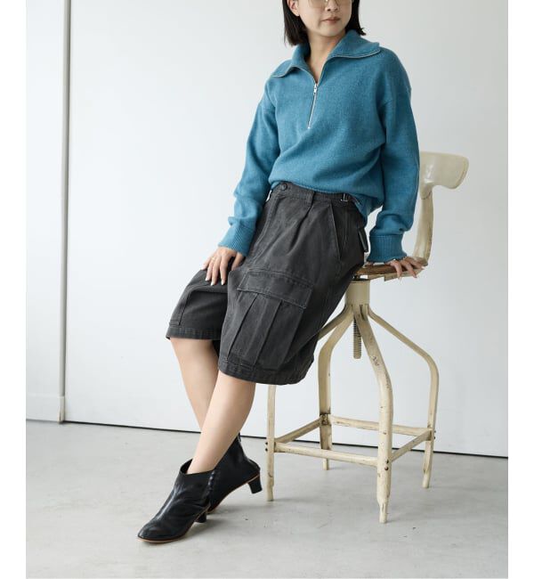 IENA LA BOUCLE「IENA LA BOUCLE ZIP ニットプルオーバー」|ニット・セーター|