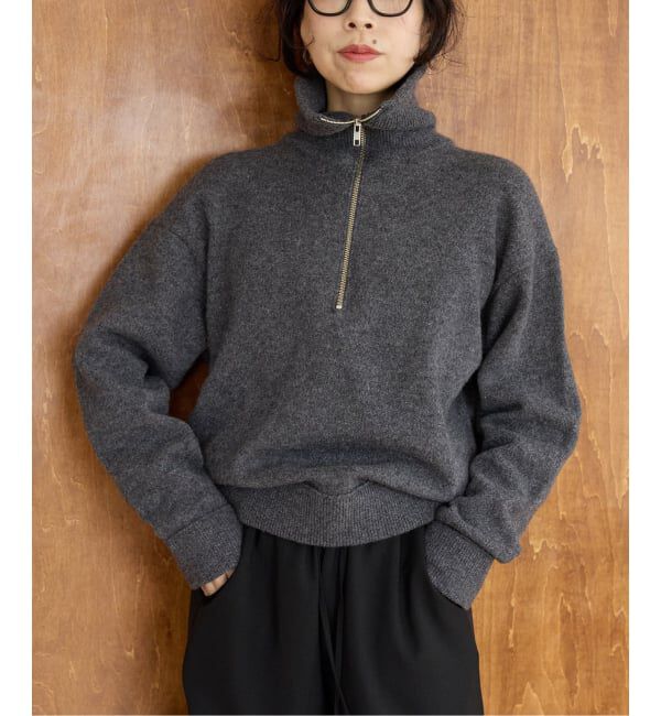 IENA LA BOUCLE「IENA LA BOUCLE ZIP ニットプルオーバー」|ニット・セーター|