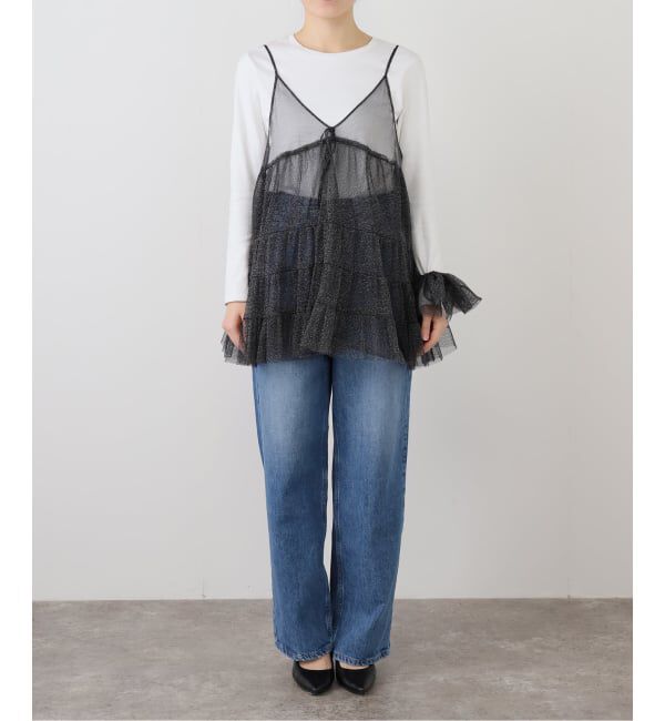 SLOBE IENA「チュールティアードキャミブラウス シュシュSET」|シャツ・ブラウス|