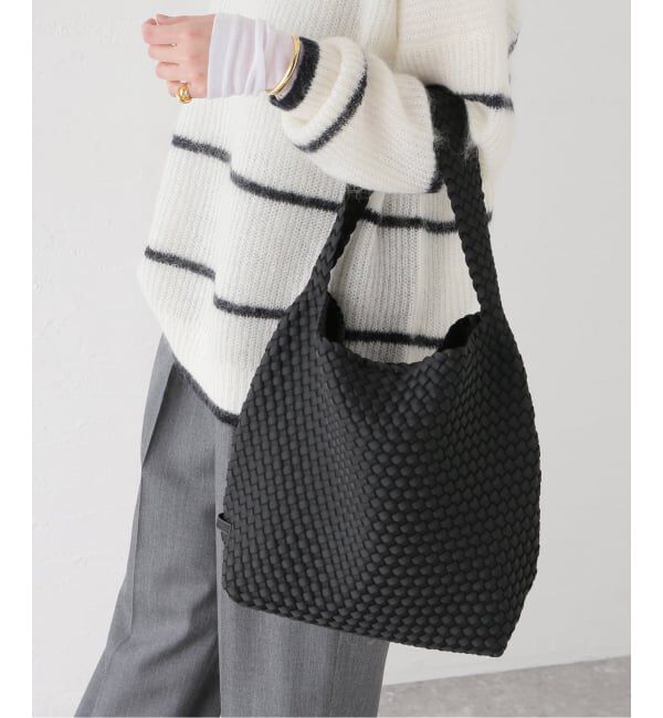 IENA「NAGHEDI/ナゲディ Nomado MEDIUM HOBO トートバッグ SN04023LD」|トートバッグ|ブラック