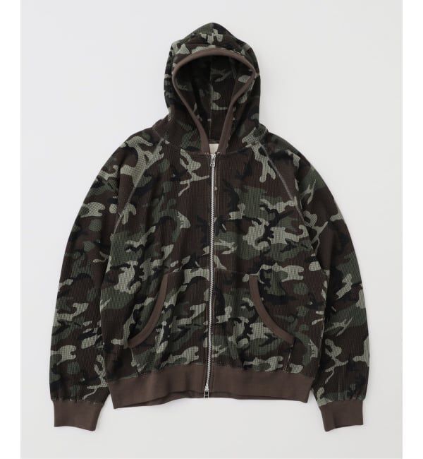 PULP「refomed / リフォメッド FRESH MAN ZIP UP HOODIE CAMO」|パーカー|カーキ