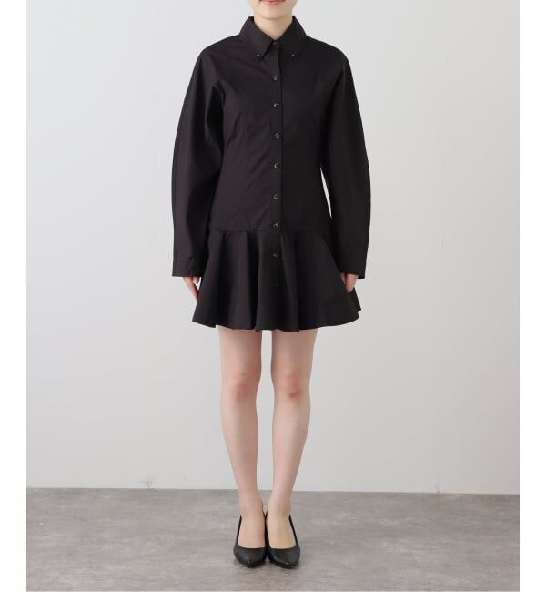 PULP「GANNI / ガニー Stretch Cotton Buttoned Mini Dress」|ワンピース|