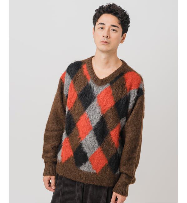 EDIFICE「DELSOL(デルソル) 別注 アーガイル ニット」|ニット・セーター|