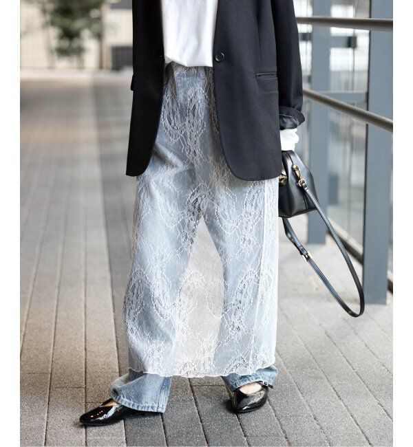 JOURNAL STANDARD relume「ラッセルストレッチレースナロースカート」|スカート|ナチュラル