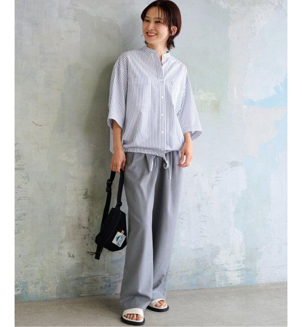 JOURNAL STANDARD relume「《追加》ストライプバンドカラードロストシャツ」|シャツ・ブラウス|