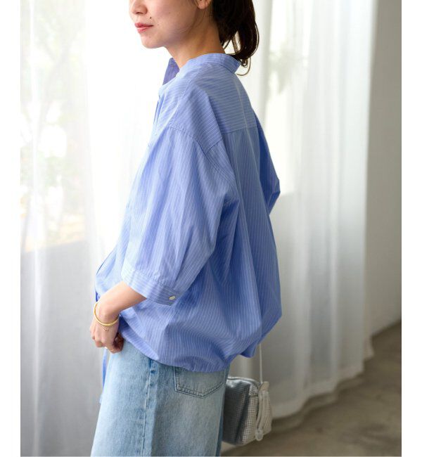 JOURNAL STANDARD relume「《追加》ストライプバンドカラードロストシャツ」|シャツ・ブラウス|