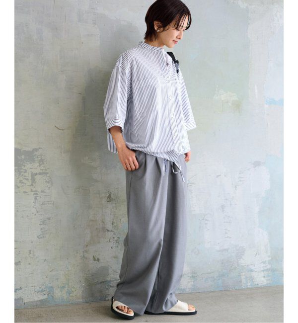 JOURNAL STANDARD relume「《追加》ストライプバンドカラードロストシャツ」|シャツ・ブラウス|