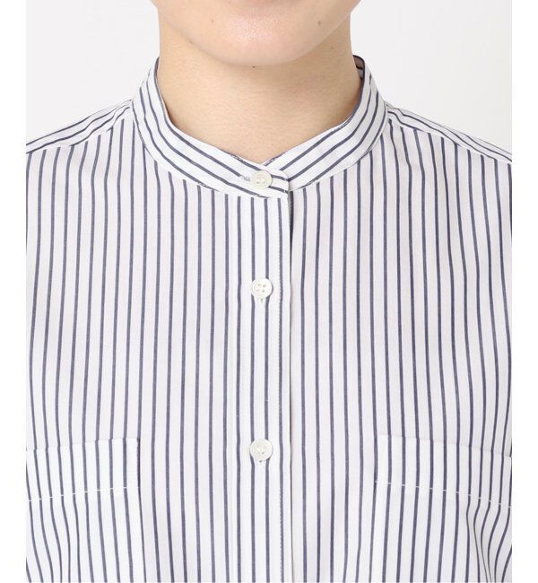 JOURNAL STANDARD relume「《追加》ストライプバンドカラードロストシャツ」|シャツ・ブラウス|