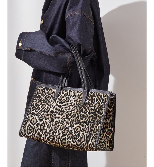 journal standard L'essage「《別注》【A VACATION】CLUB BAG L KHAKI LEO：トートバッグ」|トートバッグ|