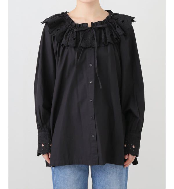 JOURNAL STANDARD「【SARA MALLIKA/サラマリカ】COTTON SCALLAP COLLER BLOUS」|シャツ・ブラウス|
